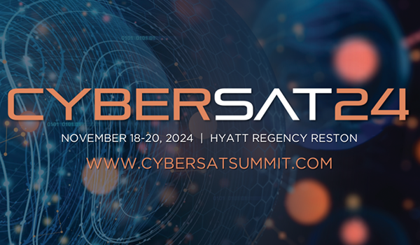 Cyber SAT 24 event logo with date and URL